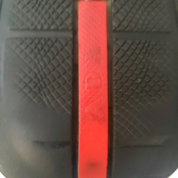 Prada Leather Canvas Nylon Black White Stripes Unisex Size 7 Size 4E - Picture 10 of 12